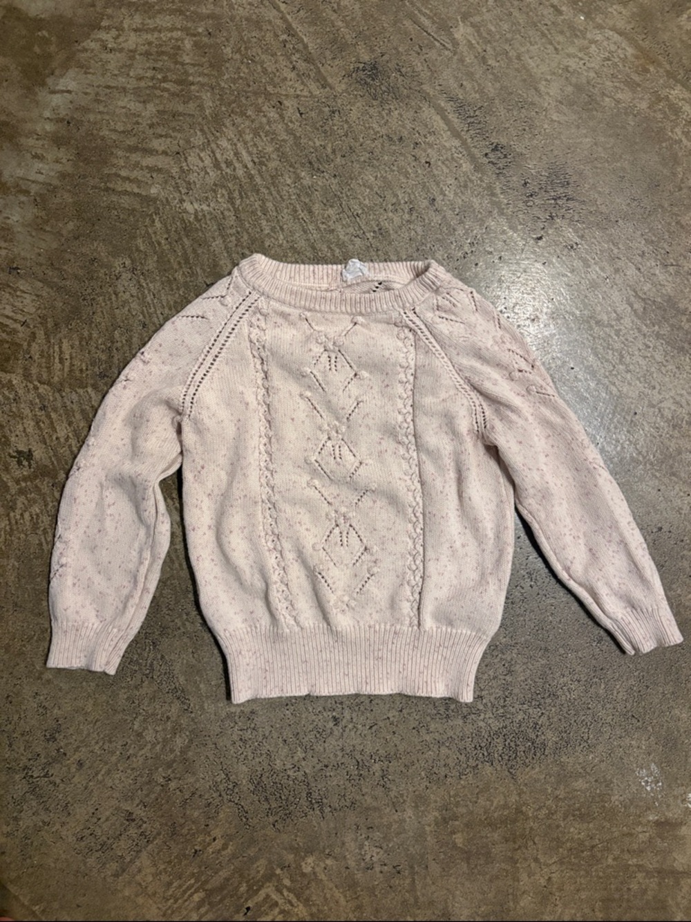 Jamie Kay Girls Pink Cable Knit Sweater